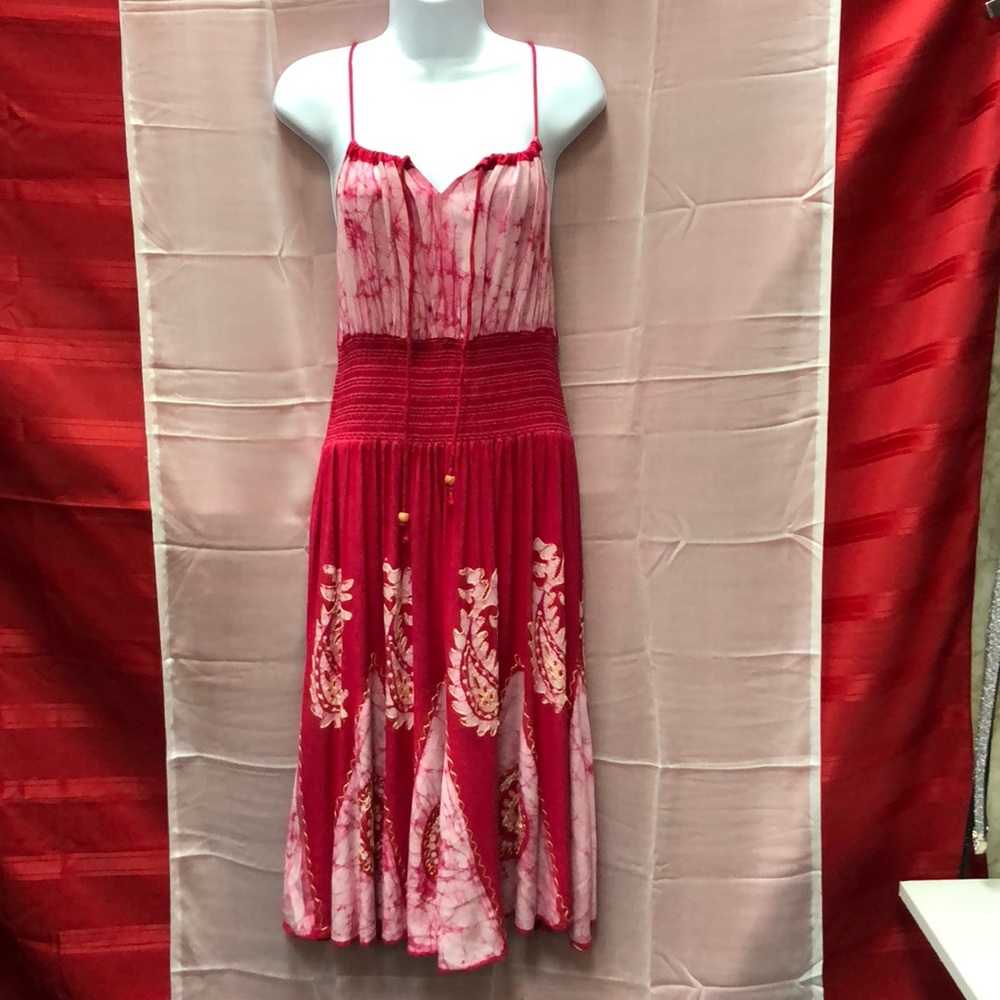 NWT Cherry Red Batik Dress